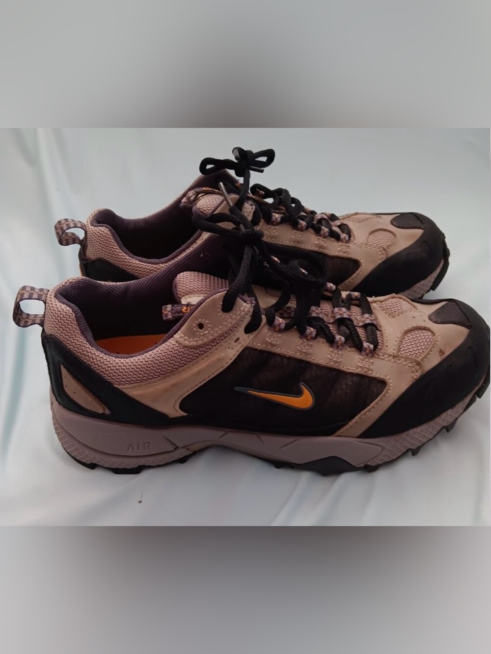 Nike Beige, Black & Orange Trail Sneakers